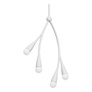 Mitzi Elsa 4-Light Pendant, Textured White For Sale