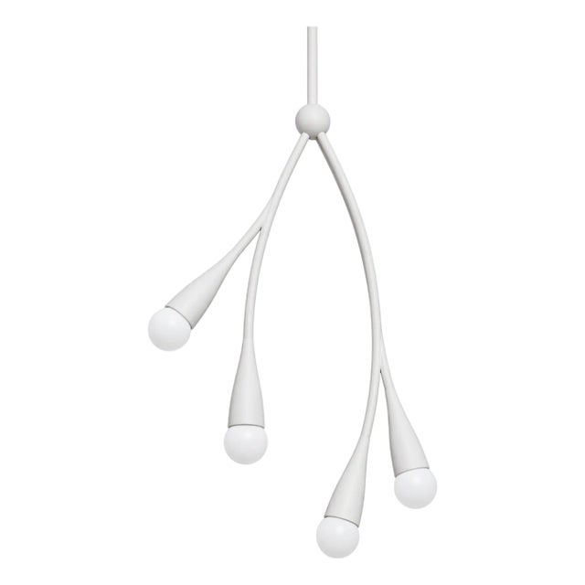 Mitzi Elsa 4-Light Pendant, Textured White For Sale