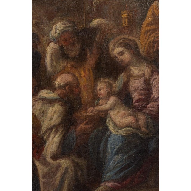 Nativity of Jesus, 18th Century, Oil on Canvas For Sale - Image 4 of 18