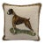 Vintage Decorative Needlepoint Boxer Pillow With Down Insert For Sale