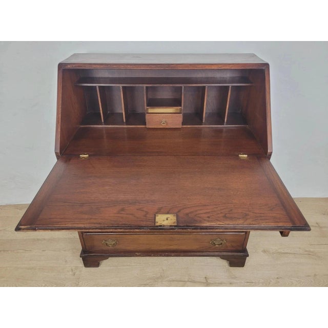 Brown Vintage Secretaire in Oak by Bevan Funnell, 1950 For Sale - Image 8 of 18