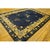 1920s Traditional Navy Blue Floral Deco Antique Chinese Peking Wool 8' 8'' X 11'4' Rug For Sale - Image 5 of 11