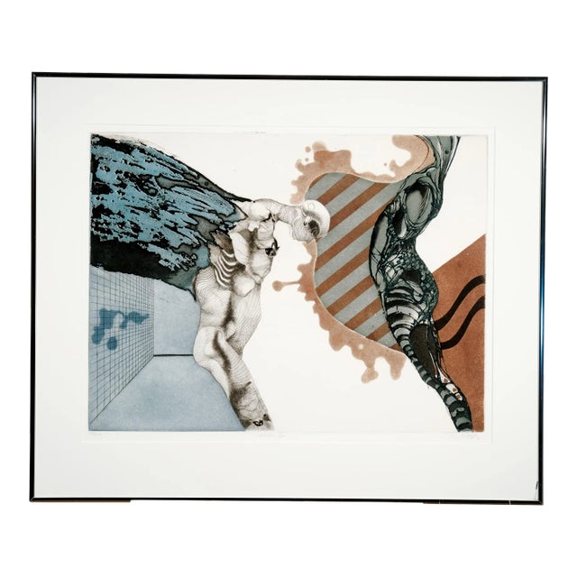 Tony Bass "Union Iv" Limited Edition 16/50 Framed Intaglio Print on Paper For Sale