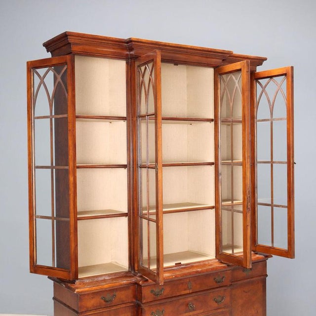 Antique Bookcase Oak 4 Doors United Kingdom Xx Century For Sale - Image 3 of 12