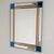 Blue Vintage Italian Brass Beveled Mirror, 1980s For Sale - Image 8 of 13