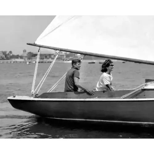 John F. Kennedy and Jackie Kennedy Sailing Retro 1960's photograph depicting President JFK, John F. Kennedy, and the First...