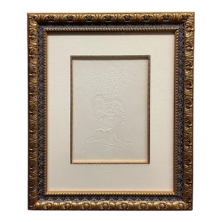 An Embossed Print by Salvador Dali: Frontispièce Apollinaire (Spain, 1904-1989) For Sale