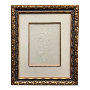 An Embossed Print by Salvador Dali: Frontispièce Apollinaire (Spain, 1904-1989)