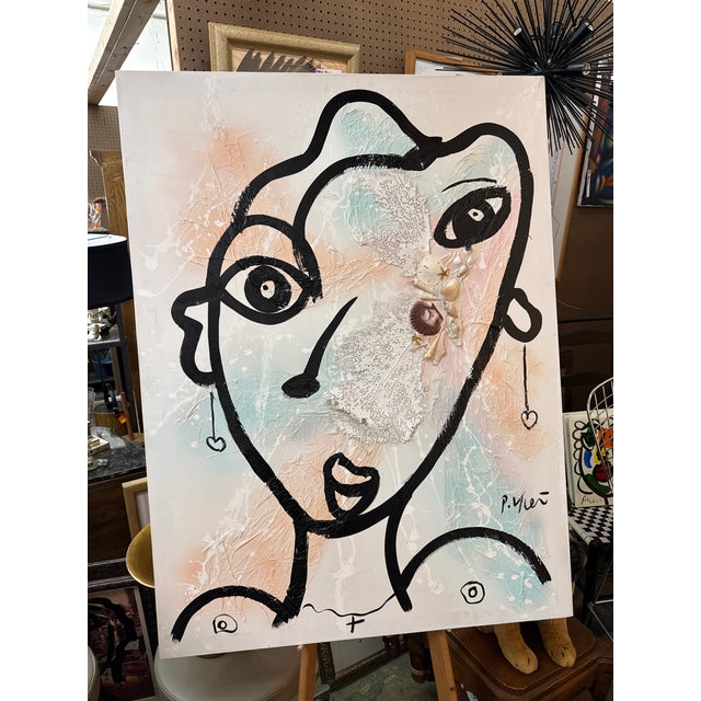 Fantastic Original Peter Keil (born 1942) Abstract Cubist Painting. This wonderful piece depicts a cubist picasso esque...