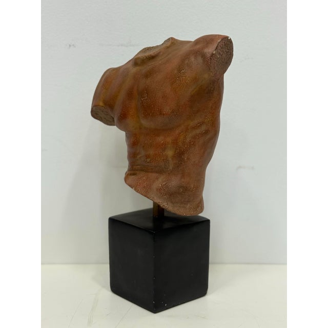 Vintage 1991 plaster Male Torso Sculpture Sergey Eylanbekov Alva Studio