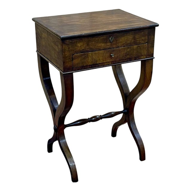 19th Century Walnut Worktable For Sale