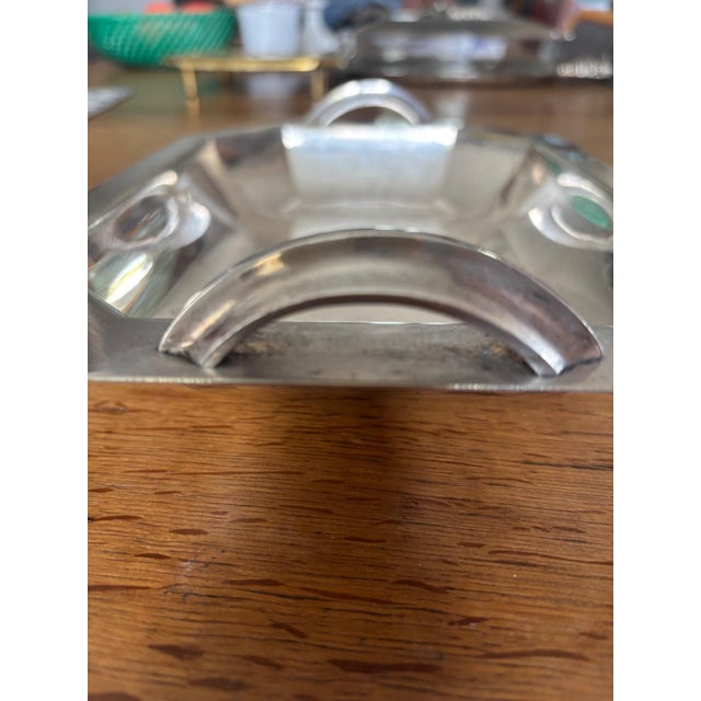 1920s Vintage Tray in Silver Metal, 1920s For Sale - Image 5 of 6
