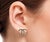 Chanel Chanel Classic Silver CC Crystal Moscova Piercing Earrings, Pair For Sale - Image 4 of 4