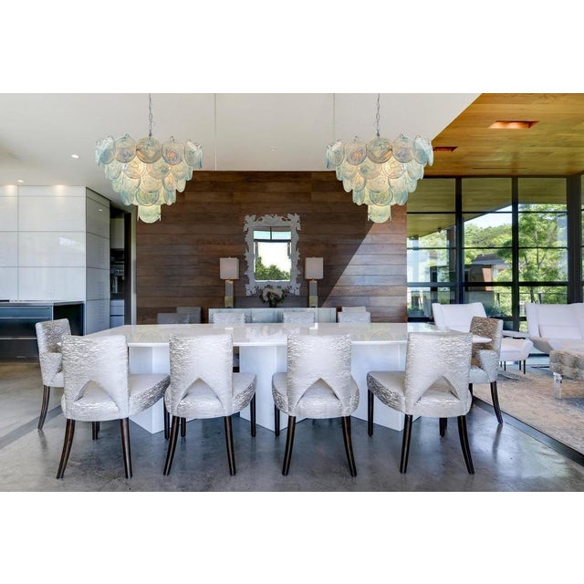 Glass Space Age Blue Murano Chandelier, 1990s For Sale - Image 7 of 11