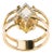 14K Yellow Gold 15x15 MM Marquise Cut Yellow Topaz and Diamond Accent Statement Cocktail Ring For Sale