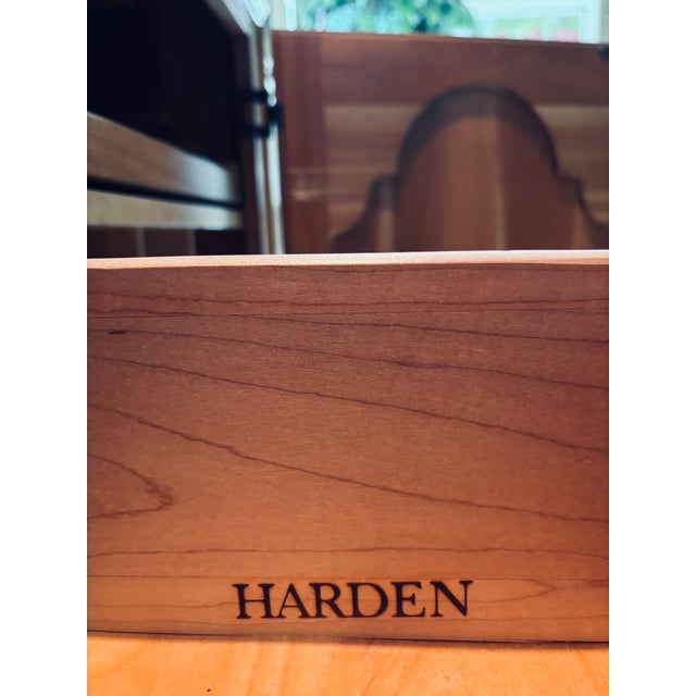 Wood 1980s Vintage Cherry 5 Piece Wall Unit With Lighting For Sale - Image 7 of 11