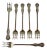 Dominick & Haff Charles II Pattern Sterling Silver Cocktail Forks, S/6 For Sale