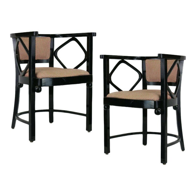 Mid Century Modern 1960s Joseph Hoffman Fledermaus Style Chairs - a Pair For Sale
