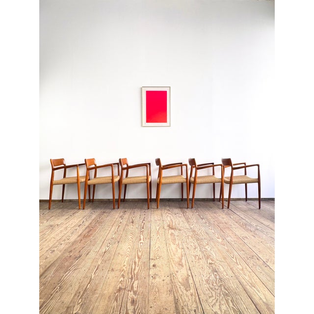 Mid-Century Modern Mid-Century Danish Dining Chairs in Teak by Niels O. Møller for JL Mollers Møbelfabrik, 1950, Set of 6 For Sale - Image 3 of 15