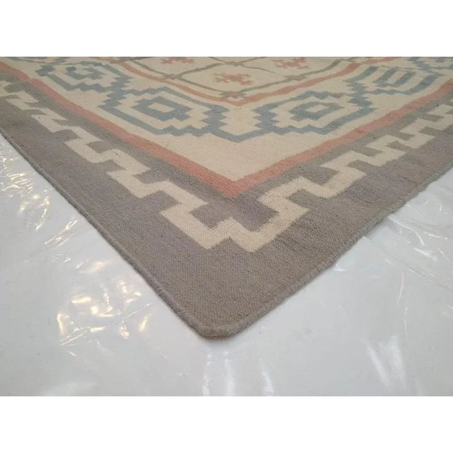 1970s Vintage Dhurry Rug For Sale In New York - Image 6 of 7