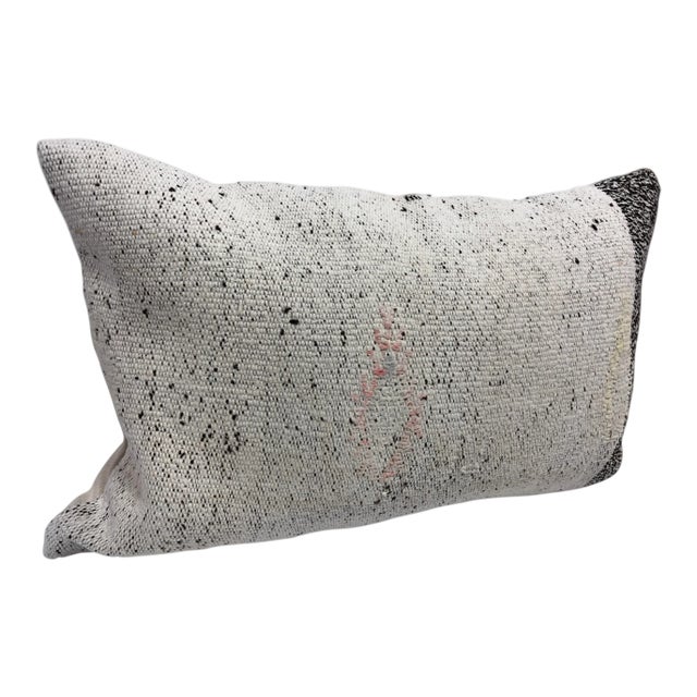 Vintage Turkish Kilim Handmade Lumbar Pillow Cover For Sale