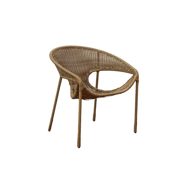 Custom woven dining chair inspired by the classic Miller Fong Chair and updated for outdoor comfort. Available in black,...