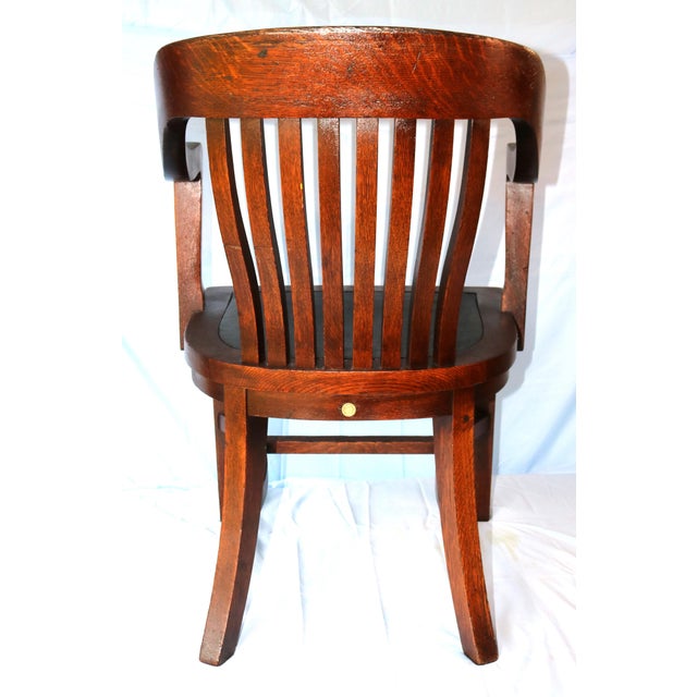 1910s 1910s Antique B. L. Marble Chair Company Oak Library/Office Chair For Sale - Image 5 of 12