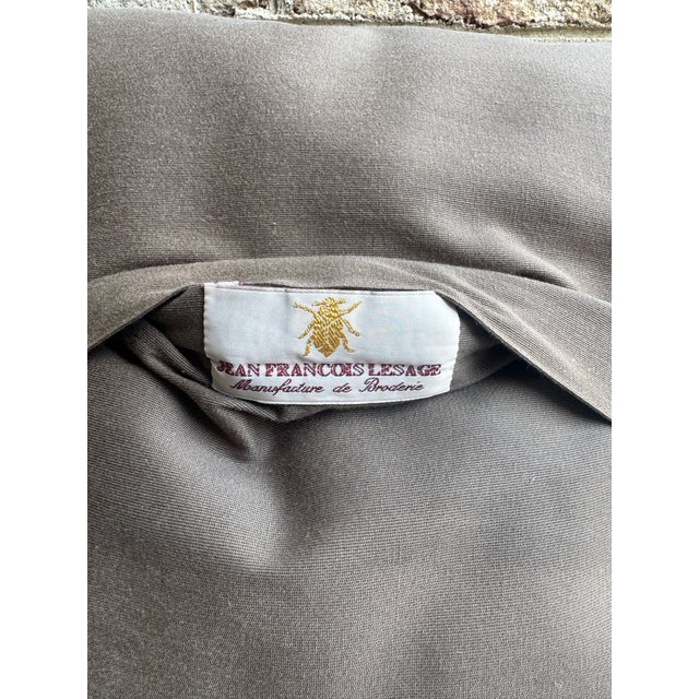 Textile Vintage Embroidered Jean Francois Lesage Pillow With Numbers For Sale - Image 7 of 10