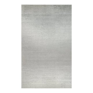 2010s Rug & Kilim’s Modern Rug in Solid Gray and Off-White Striae - 12x20 For Sale