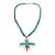 Mid-Century Native American Turquoise Necklace With Eagle Design For Sale