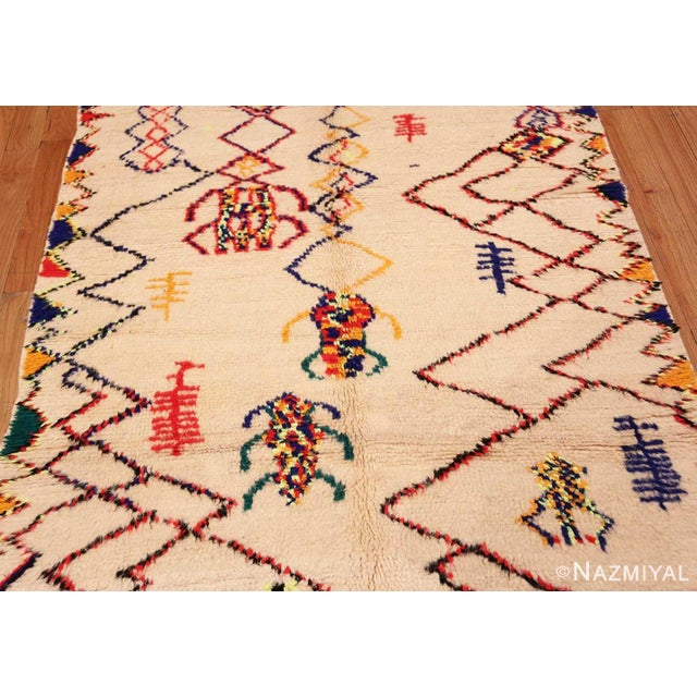 Mid 20th Century Nazmiyal Collection Vintage Shaggy Moroccan Azilal Rug For Sale - Image 5 of 8