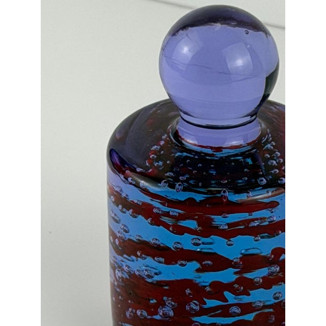 Blue Neodymium Sommerso Murano Glass Paperweight from Fratelli Toso, Italy, 1960s For Sale - Image 8 of 10