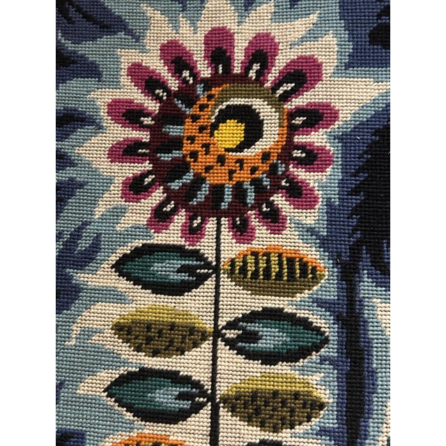 Vintage Night Flower Tapestry, 1970s For Sale - Image 6 of 11