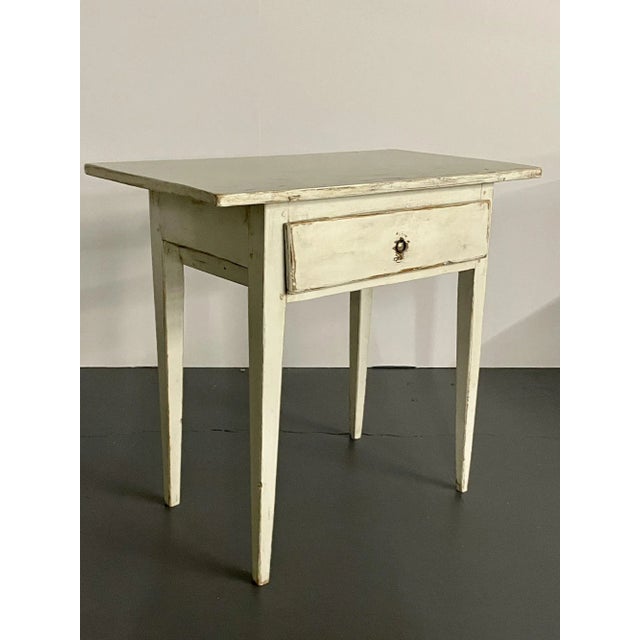 Gustavian (Swedish) Swedish Gustavian Single Drawer Stand, Table or Nightstand, Paint Decorated For Sale - Image 3 of 12