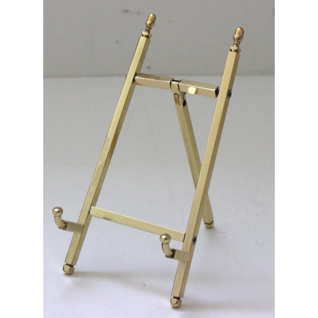 Polished Brass Tabletop Easel For Sale In West Palm - Image 6 of 10