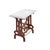 Brown Red Industrial Table with Marble Top For Sale - Image 8 of 8