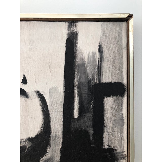 Late 20th Century Black and White Abstract Nude Painting on Canvas ...