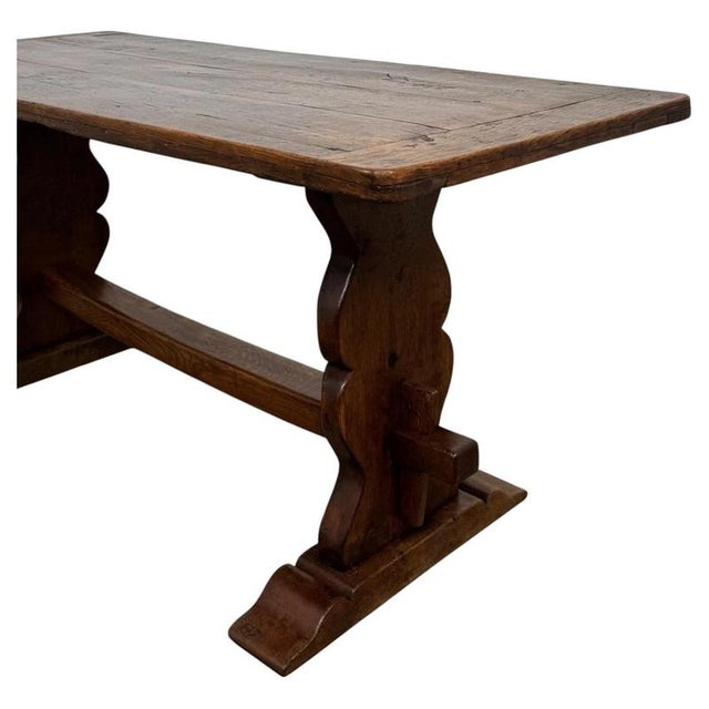 Antique English Georgian Refectory-Style Dining Table in Oak, 1700s For Sale - Image 4 of 7