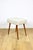 Mid-Century Modern High Stool in Boucle Beige For Sale - Image 3 of 8