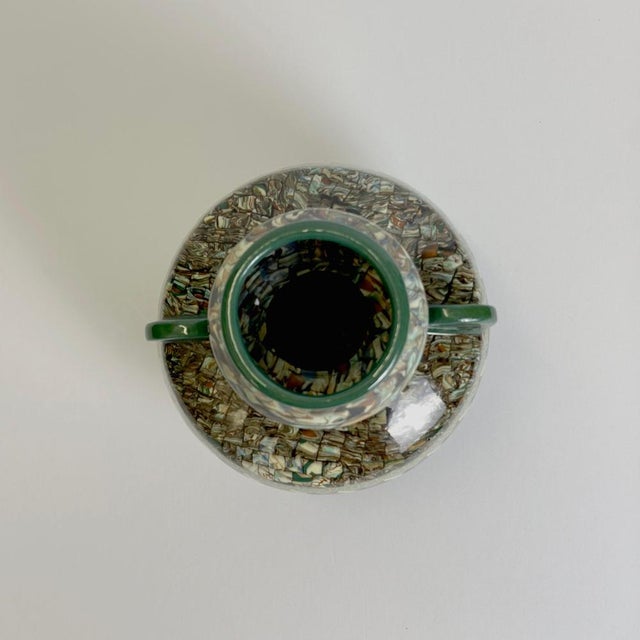 1950s Art Deco Mixed Earth Mosaic Vase by Jean Gerbino Vallauris, France, 1955 For Sale - Image 5 of 10