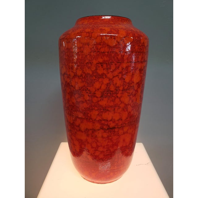 1960s Vintage Orange West Germany Pottery Vase Chairish