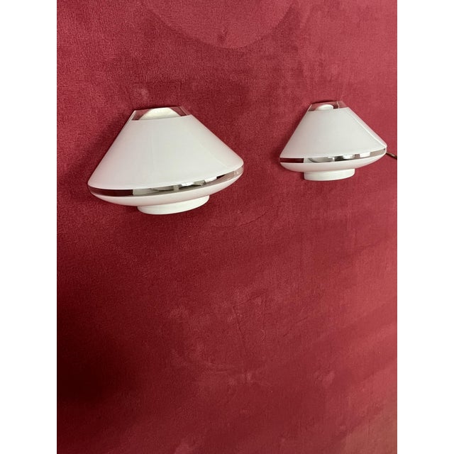 Mid-Century Italian Murano Glass Wall Lamps, 1960s, Set of 2 For Sale - Image 10 of 12