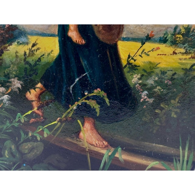 Fedoskino Lacquered Box, Children Running from Storm, Mid 20th Century For Sale - Image 4 of 10