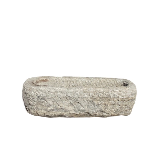 Stone 1940s Hand Chiseled Stone Trough For Sale - Image 7 of 7