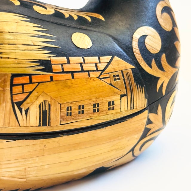 Vintage Carved Wood Duck Box For Sale - Image 10 of 13