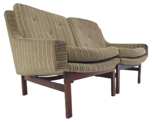 Set of Mid-Century Sofa from Two Chairs, Denmark, 1960s