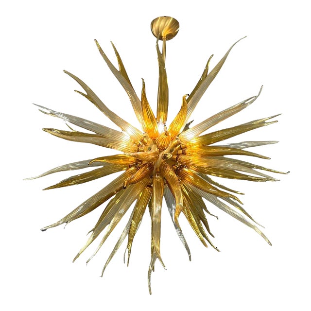 Sol Murano Glass Chandelier by Cenedese For Sale