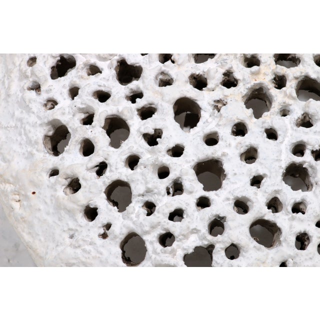 White Vintage Stoneware Wall Lamp from Sejer Keramik, 1960 For Sale - Image 8 of 12