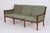 Ole Wanscher Danish Three-Seater Sofa in Mahogany and Wool Fabric by Ole Wanscher for Poul Jeppesens Møbelfabrik, 1960s For Sale - Image 4 of 13