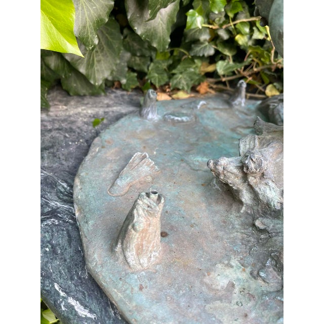 At the Water’s Edge (1914) by Edward Berge – Antique Bronze Sculpture (Roman Bronze Works) Fountain For Sale - Image 12 of 15